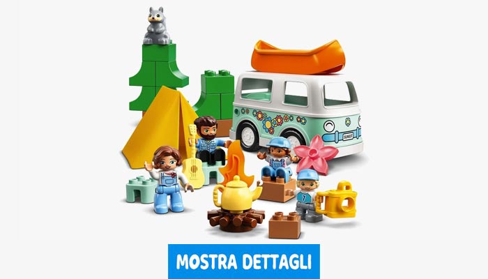 Giocattoli da regalare ad un bambino Lego Duplo Avventura in Famiglia sul Camper Van